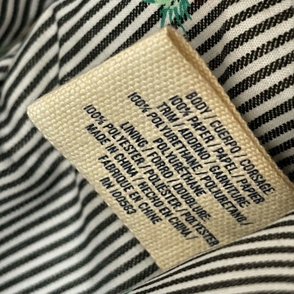 Tommy Bahamas  Women's Pirro Circle Straw Weaved Tote Basket Blue & White Bag - Picture 10 of 10